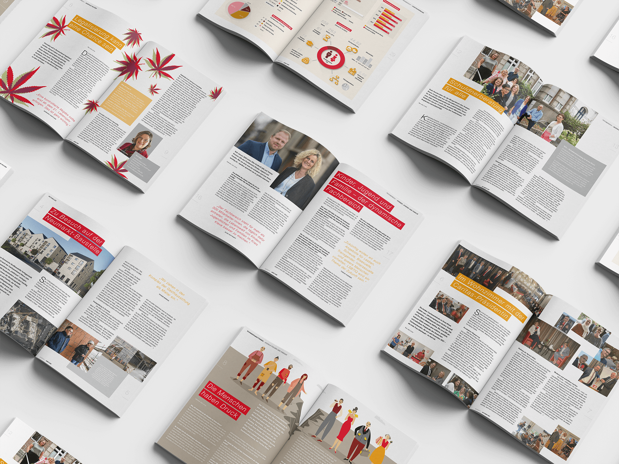 reintjes-digital-projekte-caritas-kleve-magazin-einblick-layouts-innenseiten